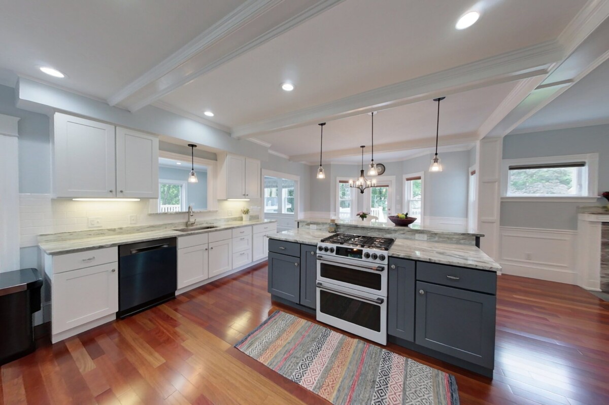 Image of the kitchen in a 2-story colonial style home in Rehoboth, MA.