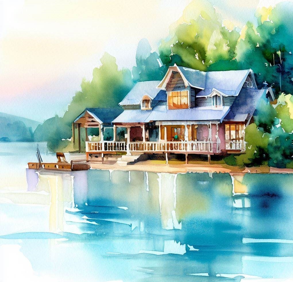 watercolor image created by ai depicting lew corcoran - your trusted partner in buying and selling properties