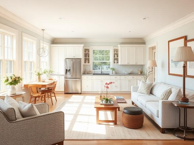 Staged New England Home Interior