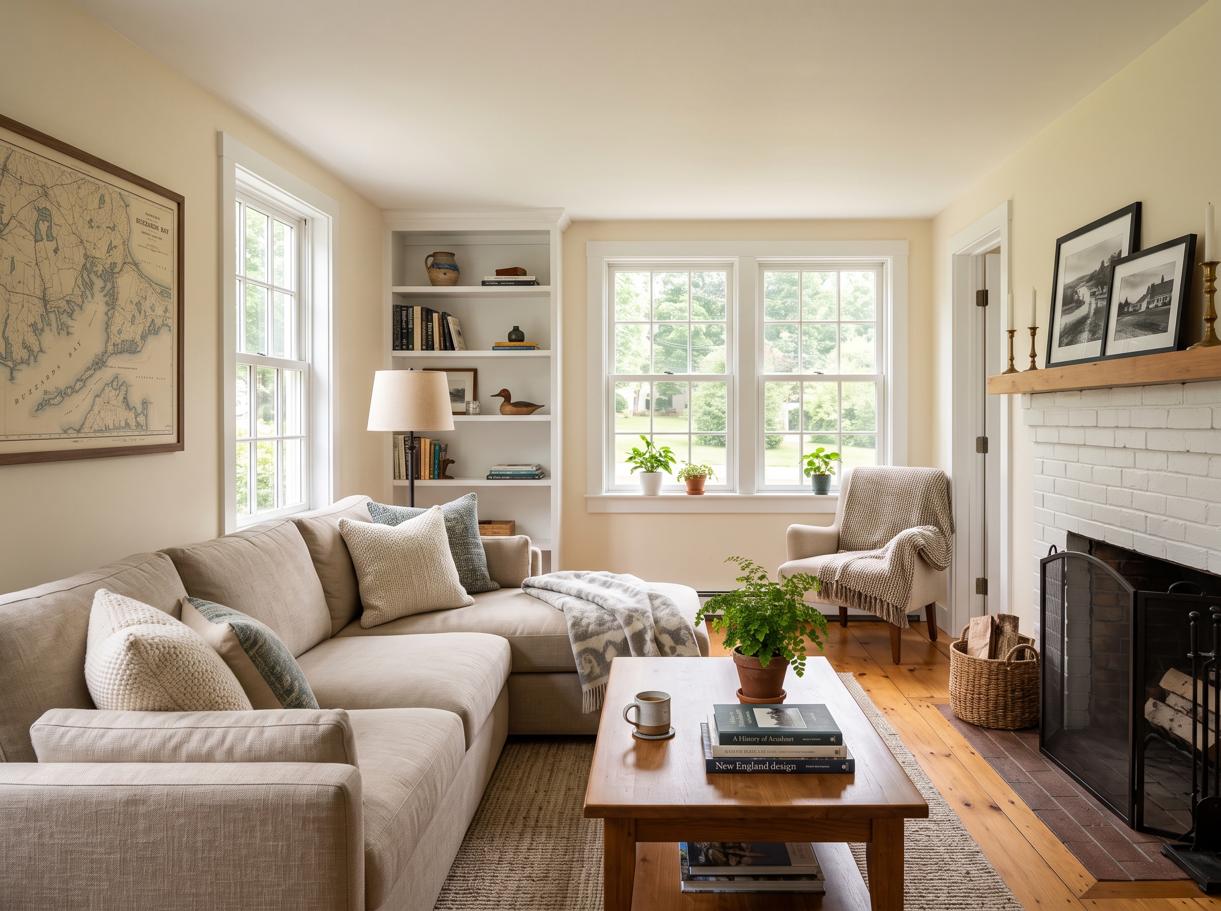 Staged Living Room in Acushnet, MA
