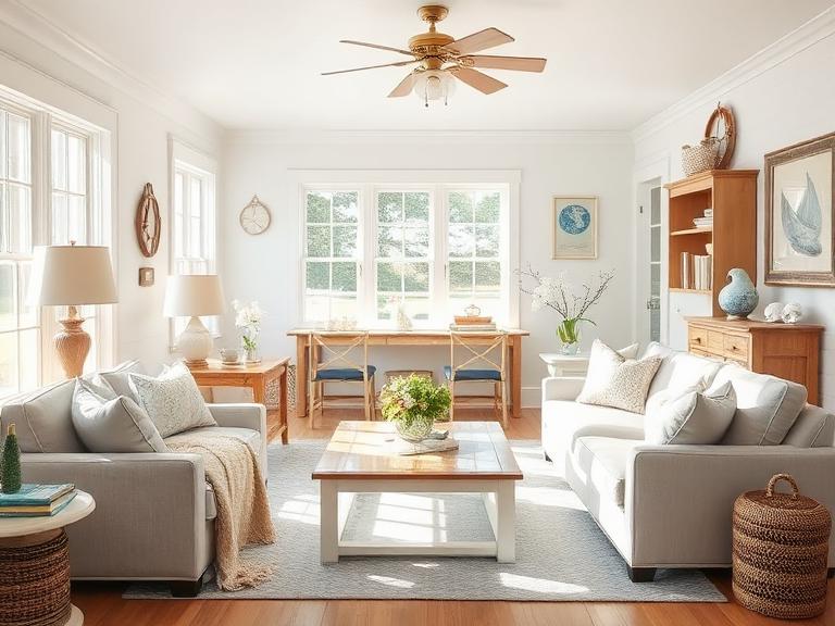 Staged Living Room in Barnstable, MA