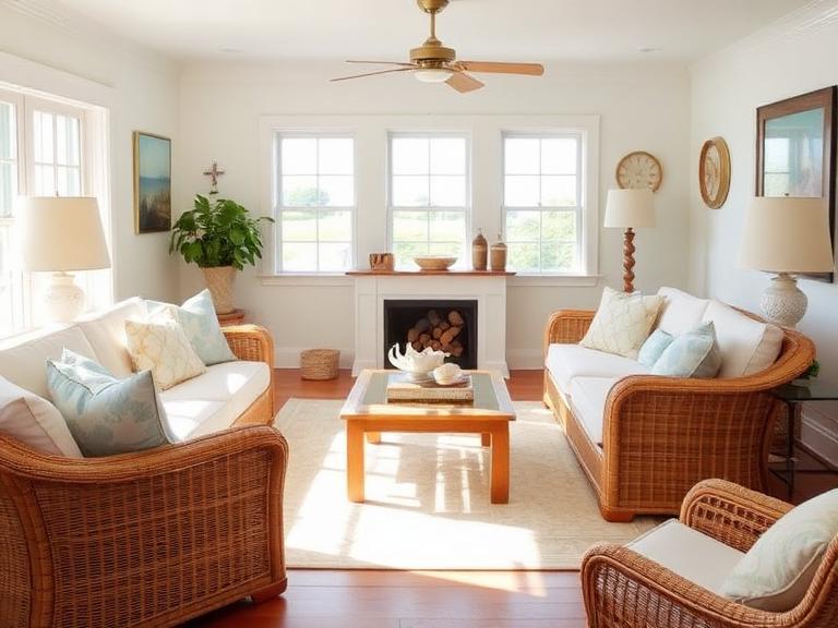 Staged Living Room in Bourne, MA