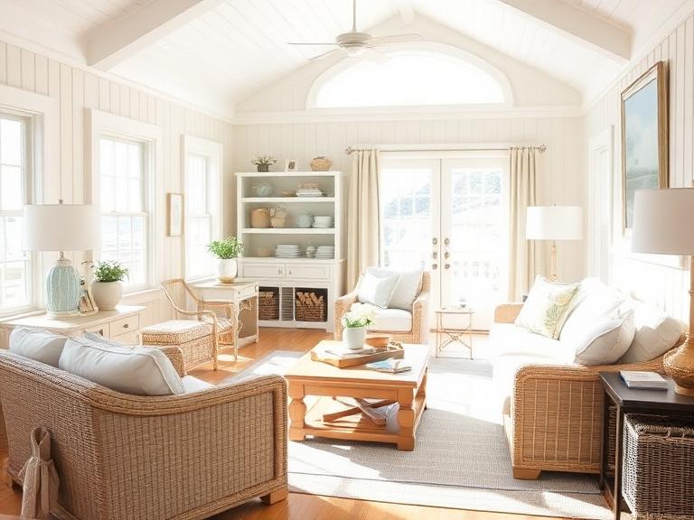Staged Living Room in Dennis, MA