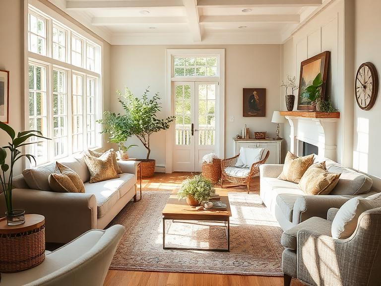 Staged Living Room in Halifax, MA