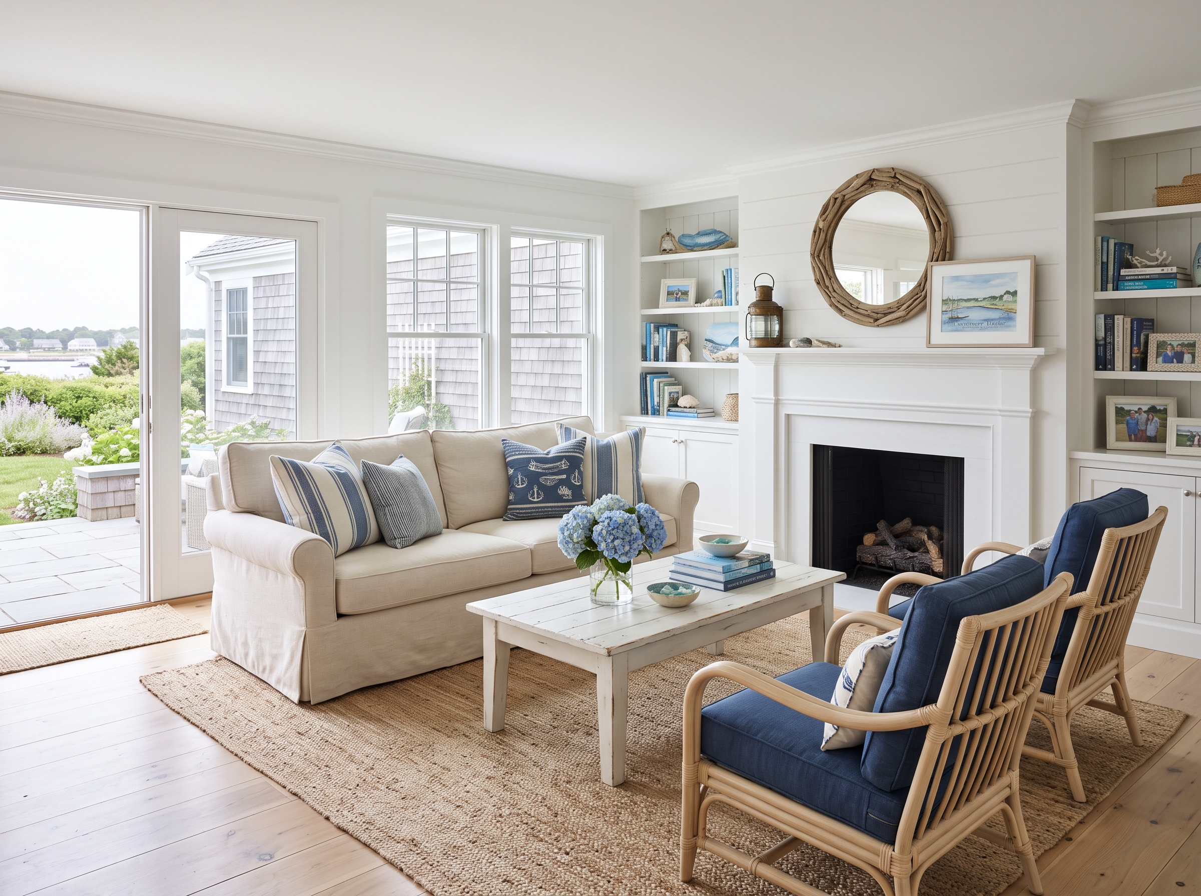 Staged Living Room in Harwich, MA