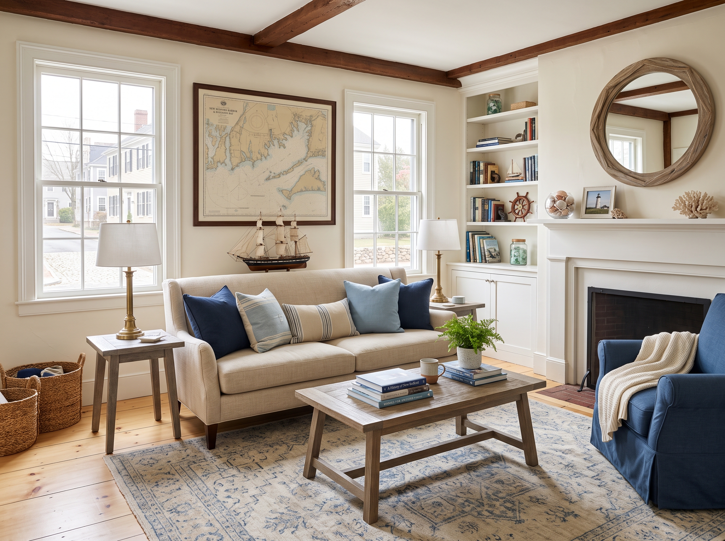 Staged Living Room in New Bedford, MA