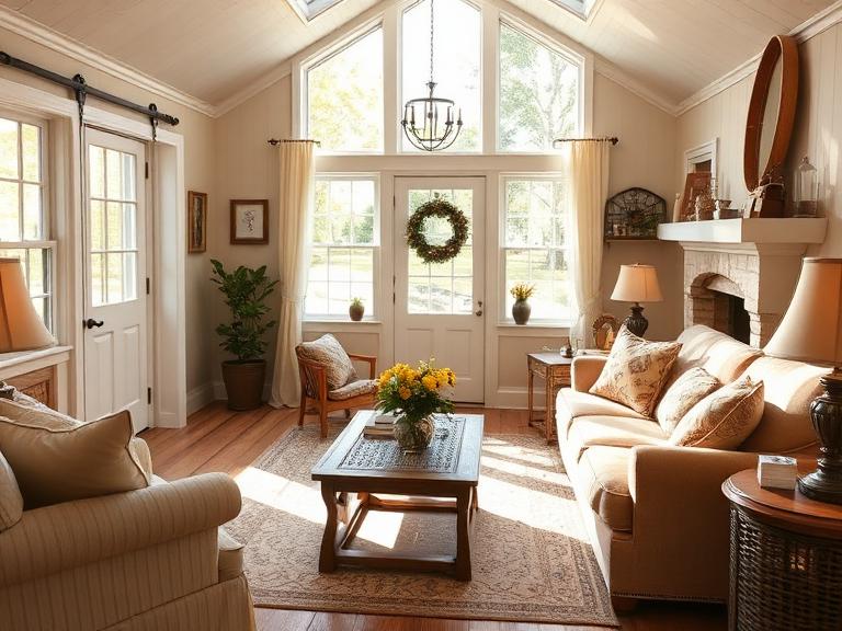 Staged Living Room in Plympton, MA
