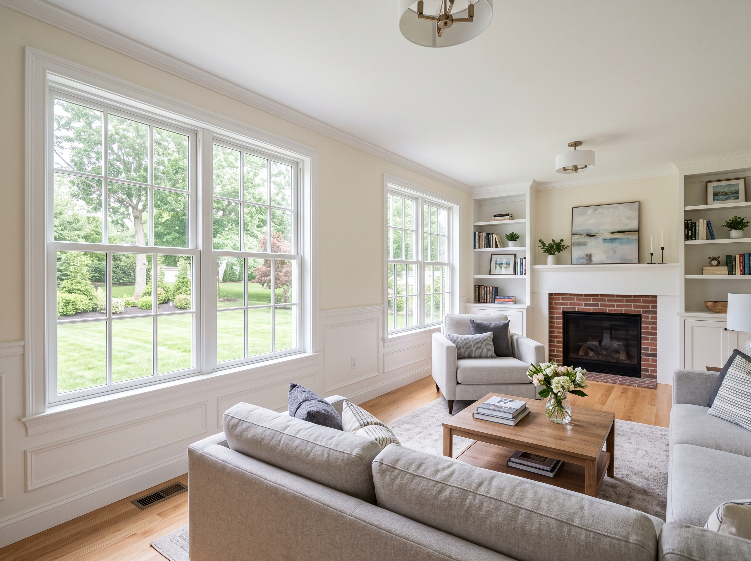 Staged Living Room in Seekonk, MA