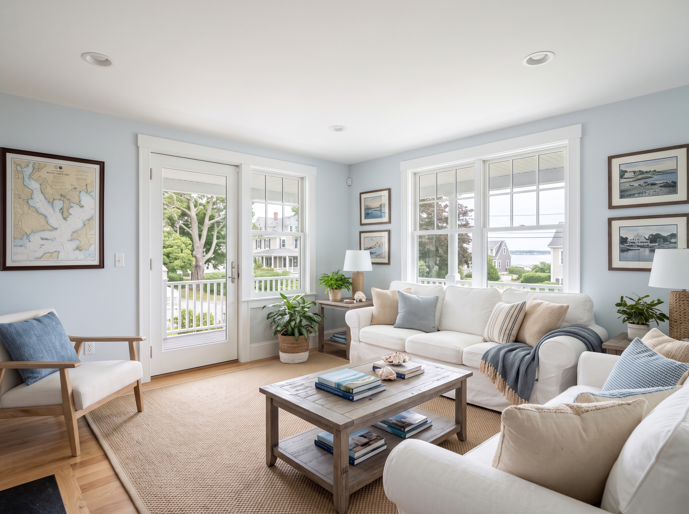 Staged Living Room in Swansea, MA