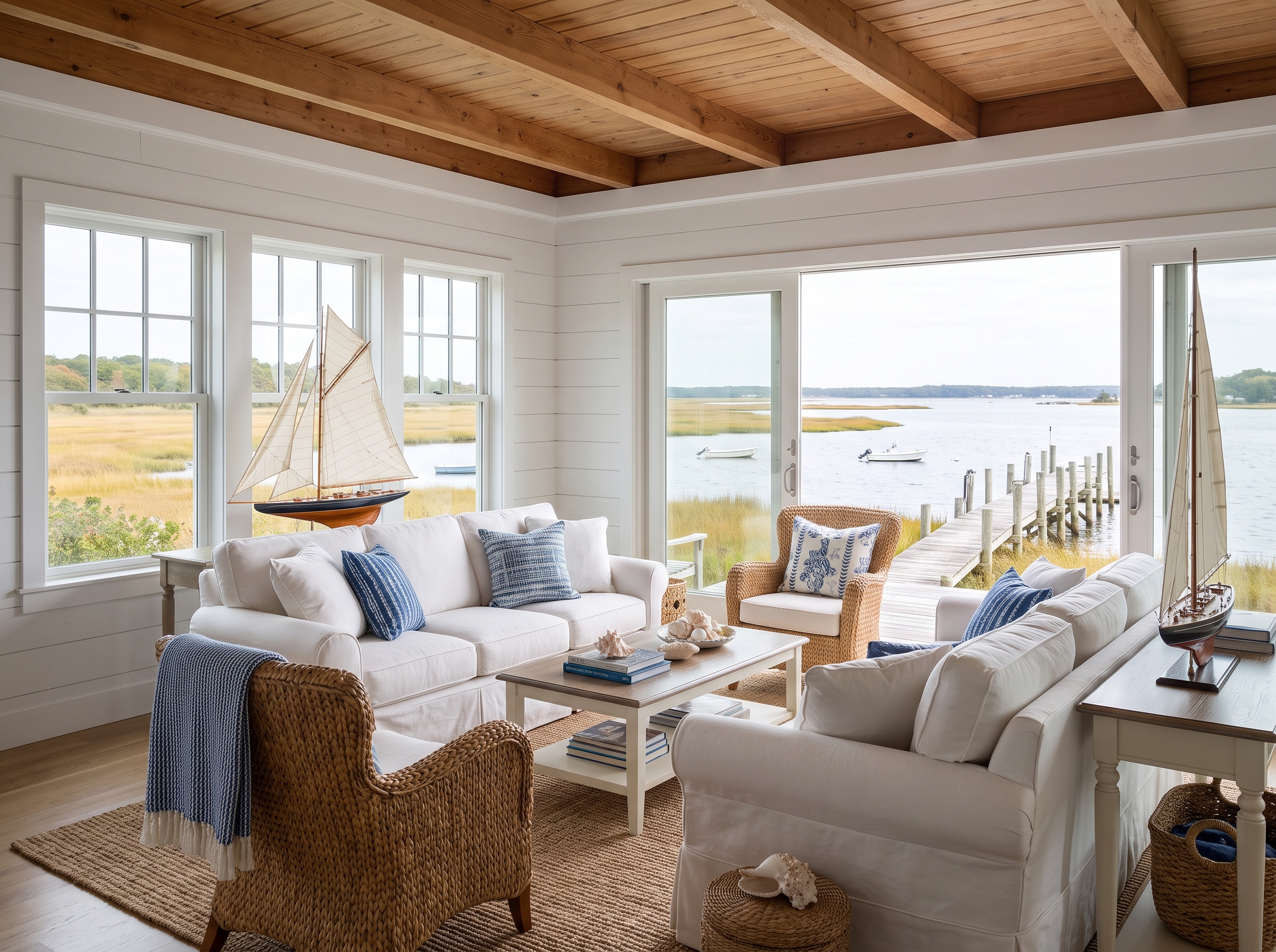 Staged Living Room in Wareham, MA
